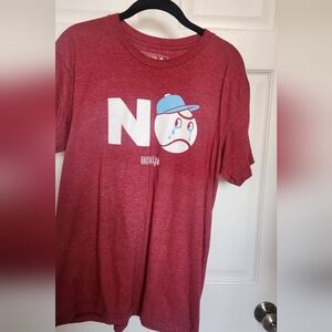 Red Baseball Graphic T-Shirt Mens LARGE